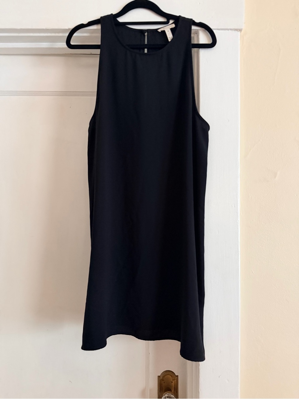 Leith Black Sleeveless Mini Shift Dress